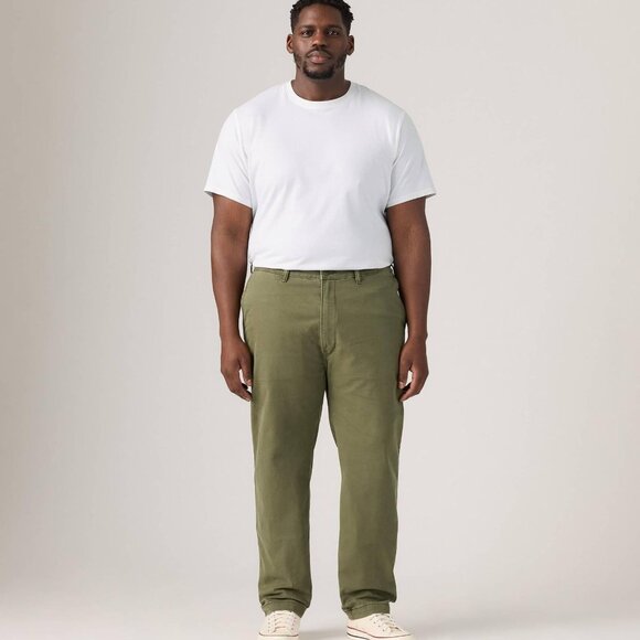 Levi s Men s Xx Standard Tapered Chino Pants Green Olive Stretch Twill 50x30 Big - Picture 5 of 16